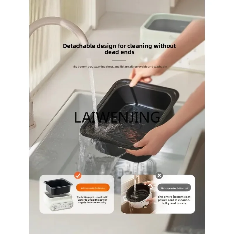 MJY multifunctional multi-layer cooking integrated pot stainless steel large capacity removable and washable