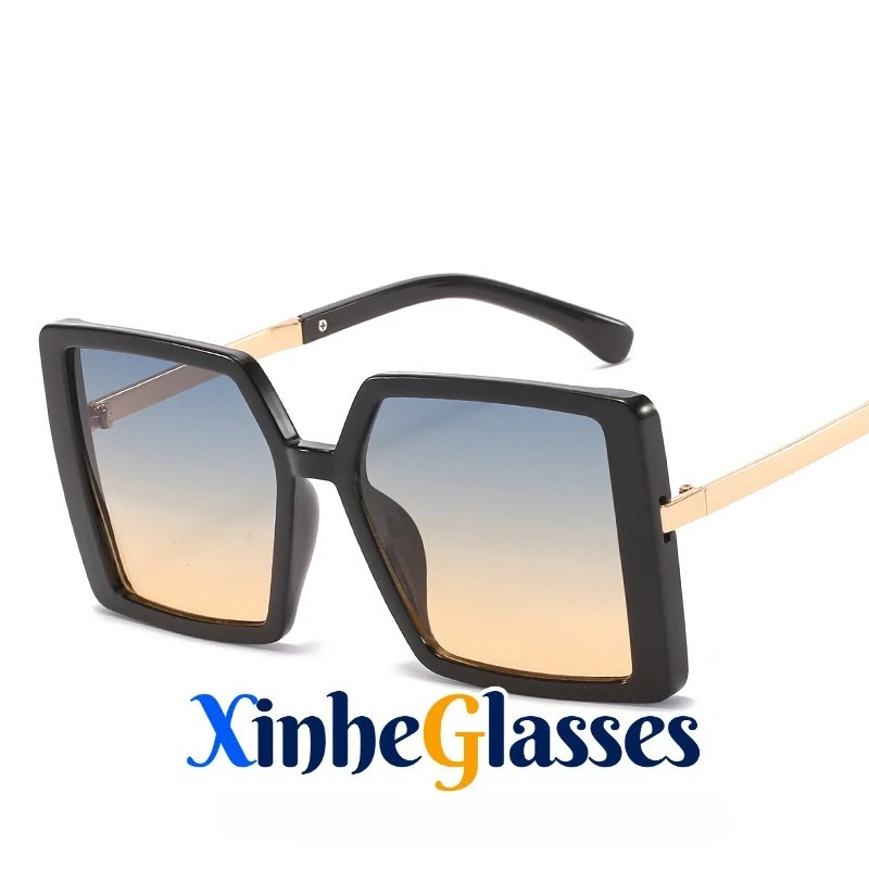 

High End Sunglasses, Sunglasses for Women, Large Square Gradient Sunglasses, UV Resistant Sunglasses, Fashionable Sports Glasses
