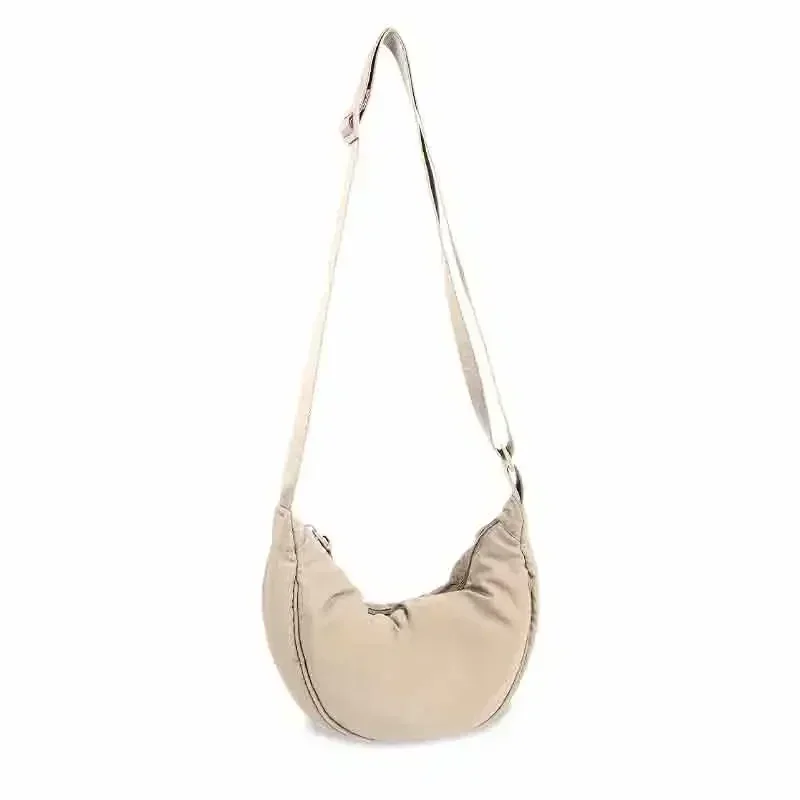 VL-023 Bolsa pequena de nylon crescente crossbody para mulheres e homens