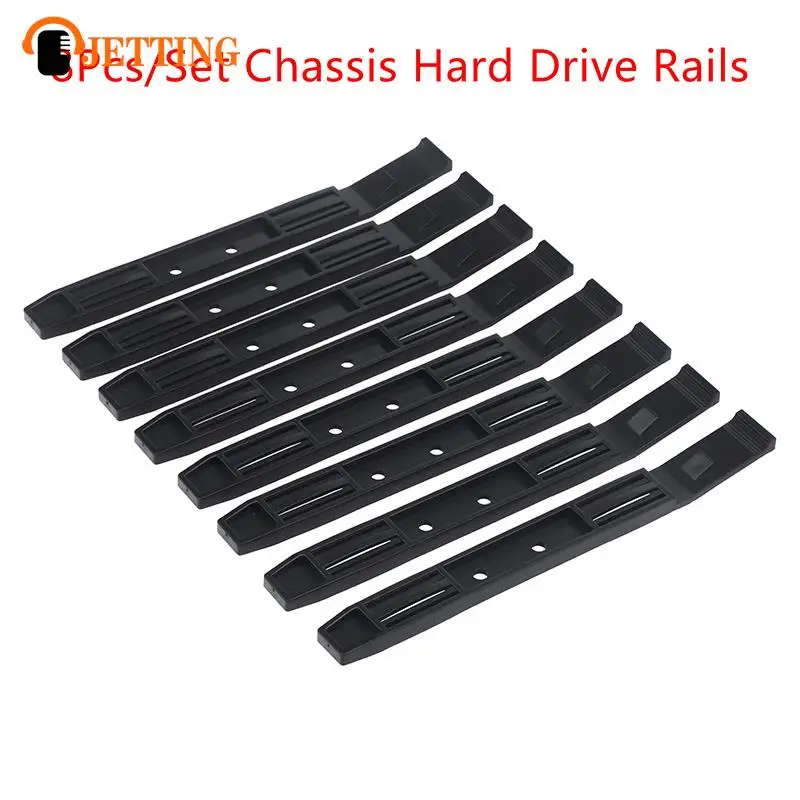 4Pair Black Chassis Hard Drive Mounting Desktop Hard Disk Bracket Computer Cooler Mounting Rail HDD Shelf Slider