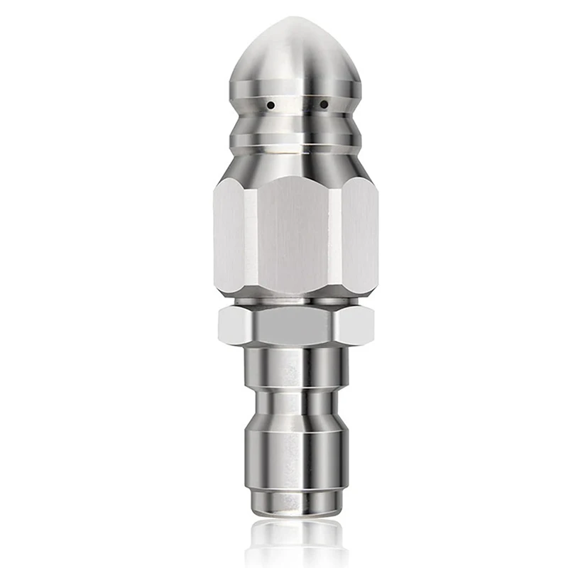 Picture 7: Sewer Jetter Nozzle Sewer Cleaning Nozzle 5000 PSI Pipe Drain Washing Tools Head Stainless Steel For Pressure Jet Drain Cleaners