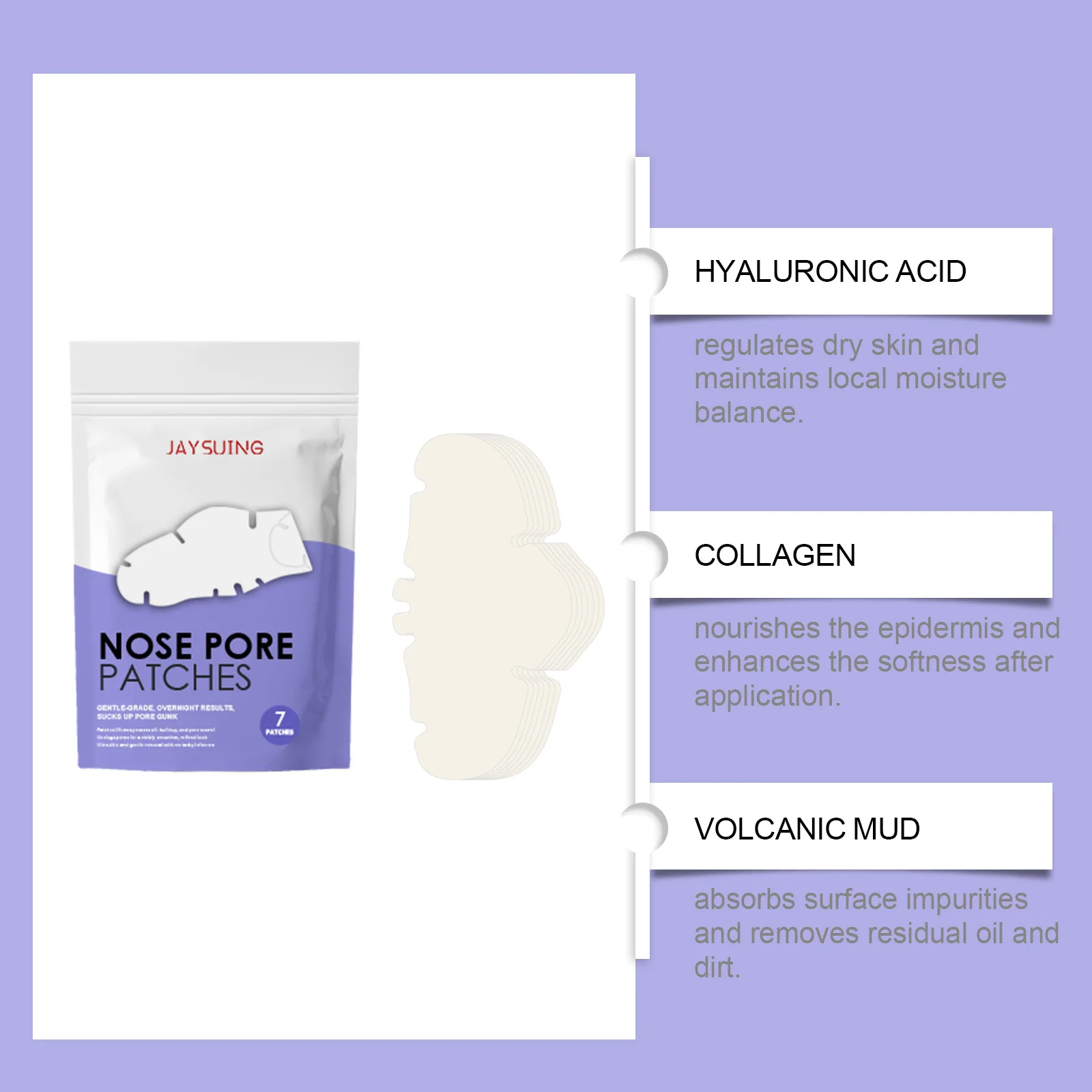 مزيل الرؤوس السوداء شرائط تنظيف المسام الكولاجين التطهير العميق شرائط الأنف السيطرة على النفط لطيف حب الشباب المسام تقليل العلاج #2