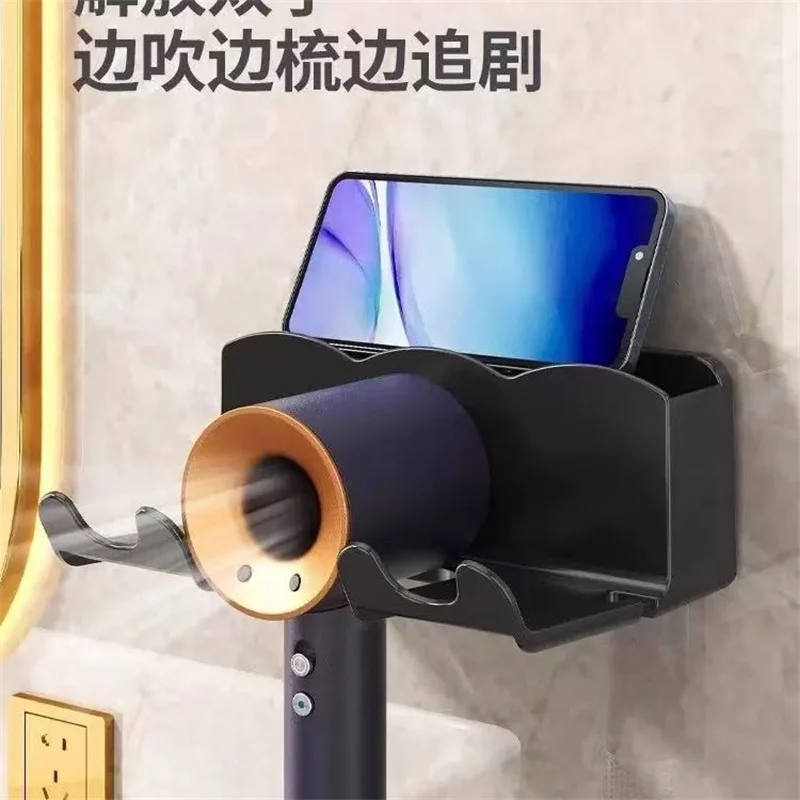 

Hair dryer storage rack, non perforated bathroom wall mounted bracket, bathroom air duct storage rack, placement rack