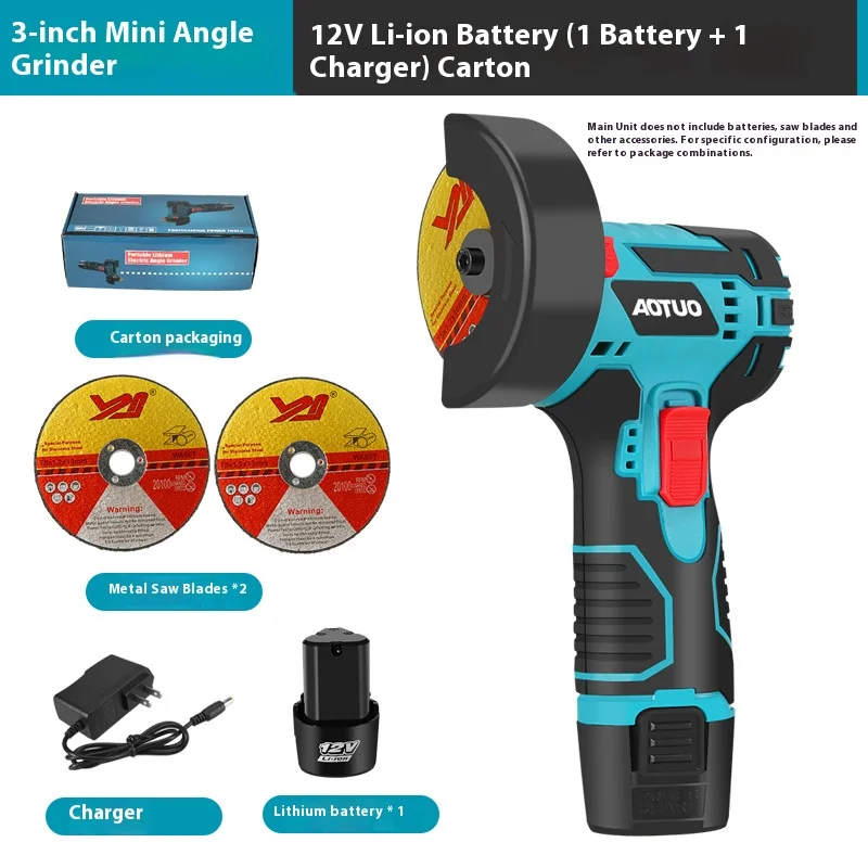 JBS Akku-Lithium-Poliermaschine, 3 Zoll Mini-Winkelschleifer, tragbarer kleiner Winkelschleifer