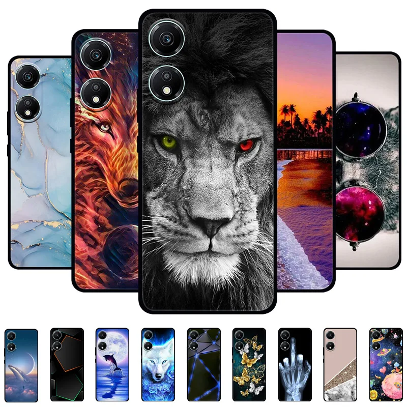 For Honor X5 Plus Case Shockproof Soft TPU Silicone Phone Cover For Honor X5 4G Funda HonorX5 X5Plus X5 + Capa Cartoon Fundas