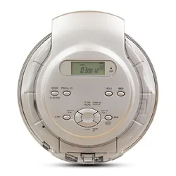 Portable CD Player Walkman Bass Boost System High Quality Music Shockproof MP3 Format Discs LCD Display 3.5mm Audio Interface
