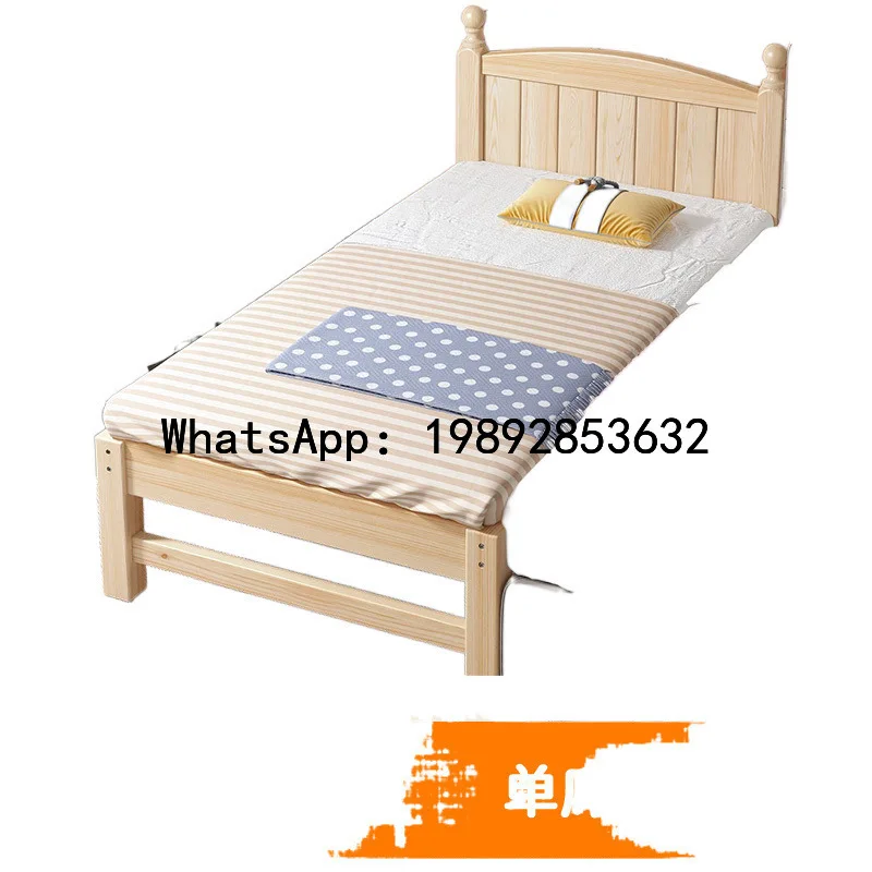 سرير أطفال عريض مقسم من الخشب الصلب سرير مفرد للأطفال مع حاجز حماية بجانب السرير سرير كبير مقسم للرضع #5