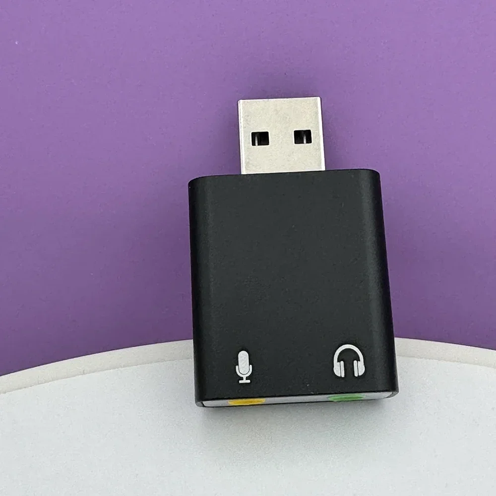 Sound Card USB Audio Interface Headphone Adapter Soundcard for Mic Speaker Laptop Computer External Sound Card
