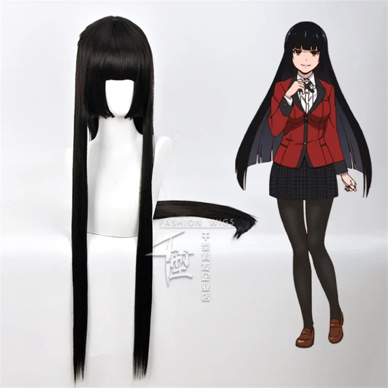 80Cm Anime Kakegurui Cosplay Yomoduki Runa Vrouwen Lange Pruik Rollenspel Pruiken Halloween Cosplay Melk Gouden Haar