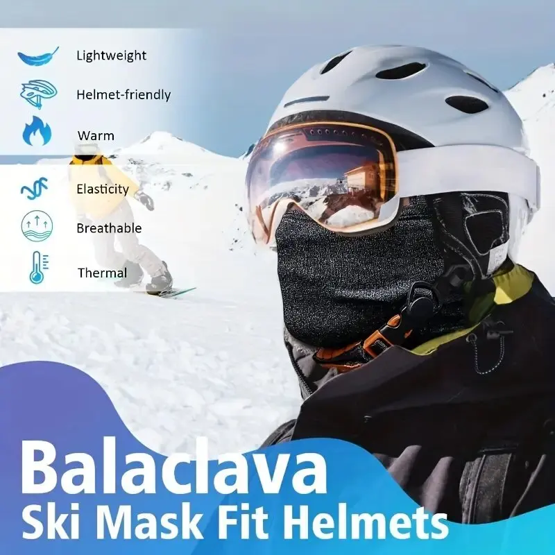 Passamontagna invernale termico Ciclismo Maschera a pieno facciale Caldo Sport all'aria aperta Moto Sci Pesca Caccia Maschera Sciarpa in pile Cap Bandana