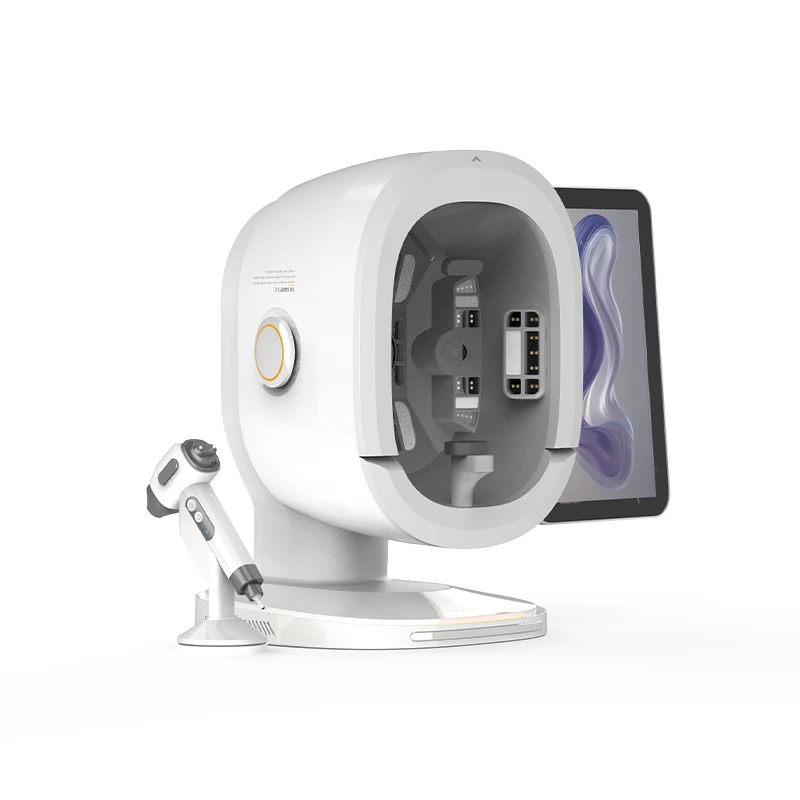 

Новейший анализатор кожи 2026 года с детектором состояния кожи головы, 3D AI, многофункциональный анализ, анализ лица, тестирование кожи