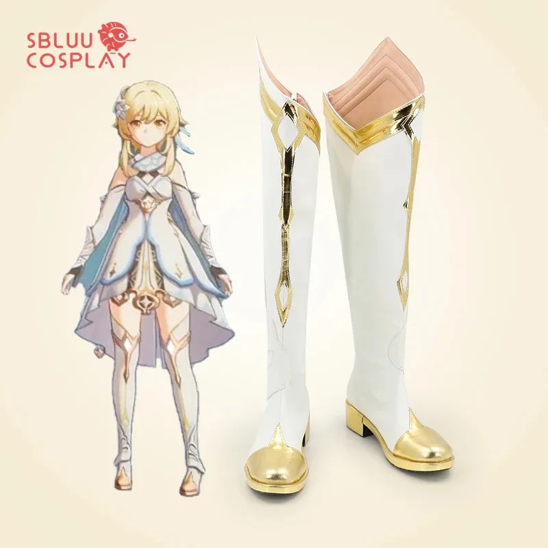 

ss13Genshin Impact Traveler Lumine Обувь для косплея Сапоги на заказ Хэллоуин Карнавал