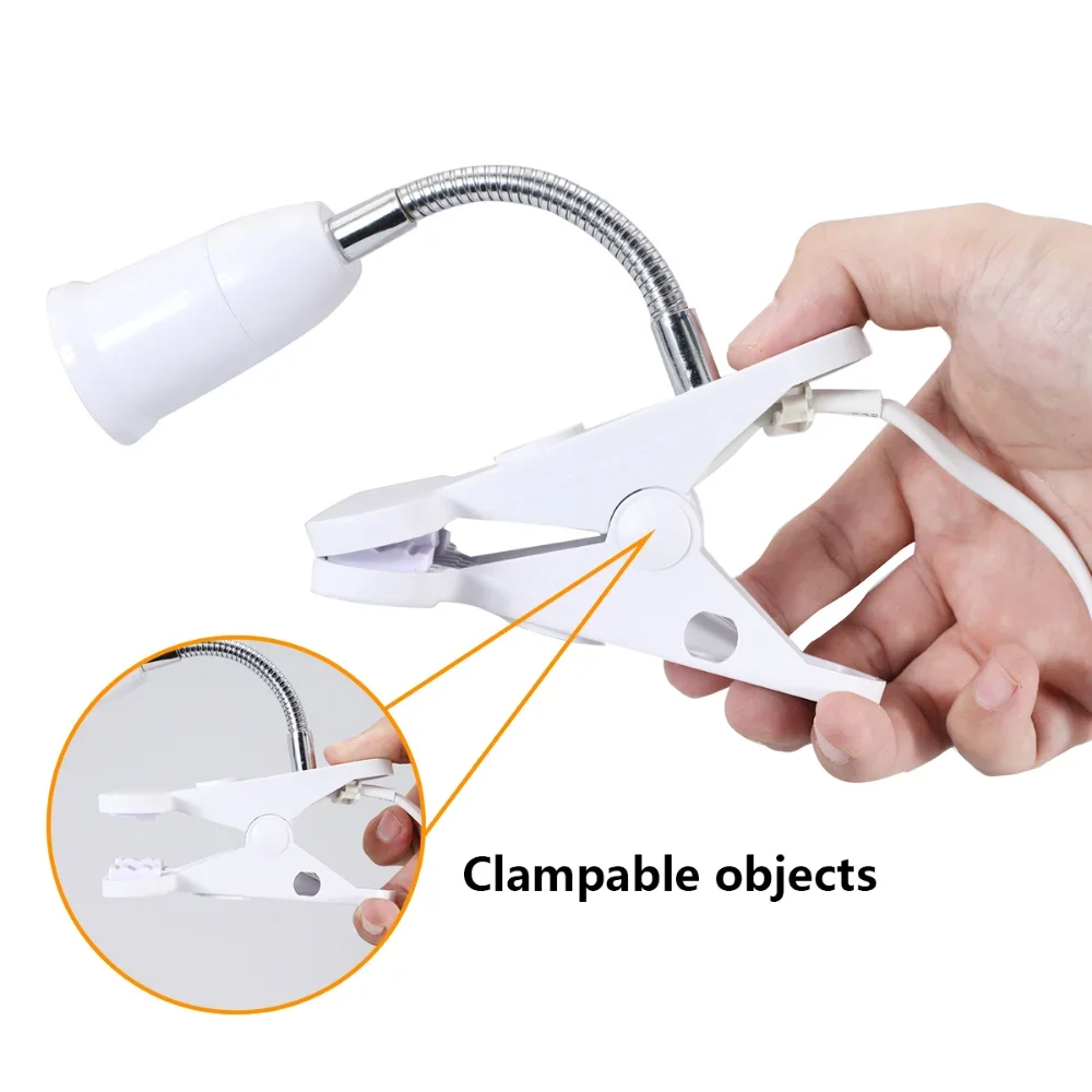 Lampada da libro a LED regolabile con Clip Goosenecks spina europea lampada da tavolo flessibile da lettura notturna lettura da tavolo luce notturna