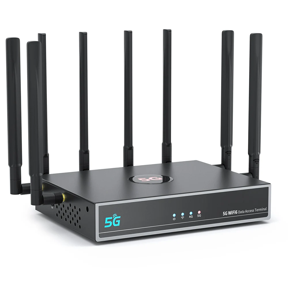 Alta calidad 3000Mbps Doble Banda 5g Router Cpe CPU MT7981 + SDX62 Gigabit 5g Wifi Router