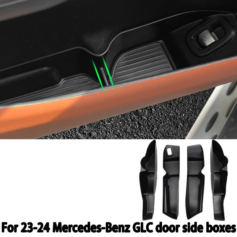 Suitable for 23-24 Mercedes-Benz GLC door side boxes, door slot storage boxes, interior storage boxes, dust-proof storage boxes