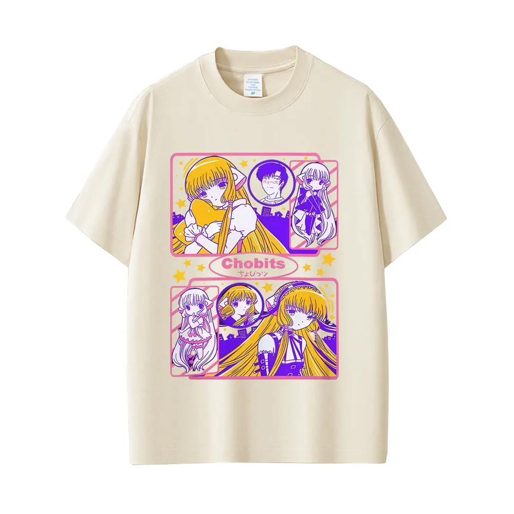 

Футболка с рисунком японского аниме Chobits Chi, мужская и женская одежда, повседневные хлопковые винтажные футболки, кавайные футболки большого размера с героями мультфильмов