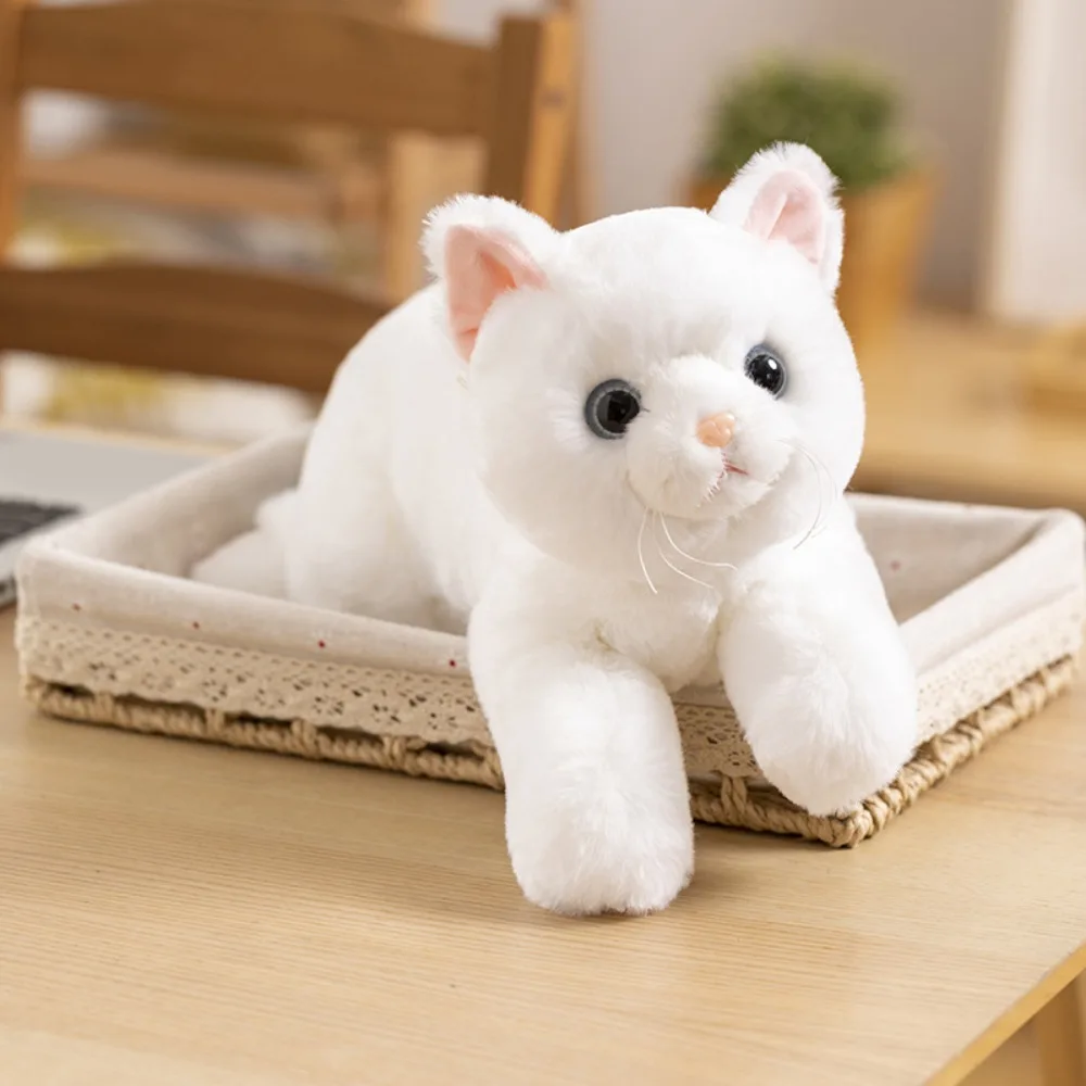 

50cm Size Imitation Lying Cat Plush Toys Hairy Texture Realistic Design Simulation Stuffed Cat Cute Simulation Soft Material