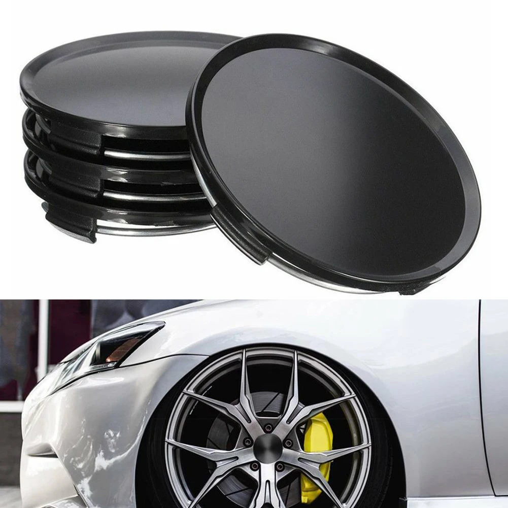 4Pcs Blank 63mm Auto Car Wheel Center Hub Cap Dust-Proof Cover ABS Wheel Hub Cover Tire Decorative Cover