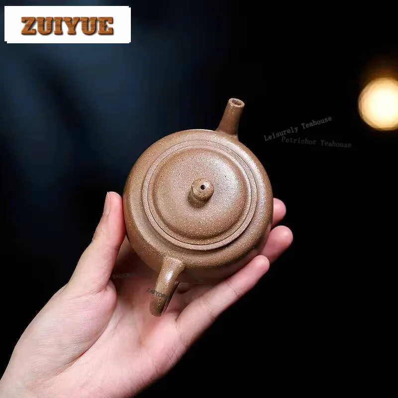 

130ML Handmade Yixing Purple Clay Teapots Master Pot Raw Ore Section Mud Tea Making Kettle With Filter Zisha Set Ceremony