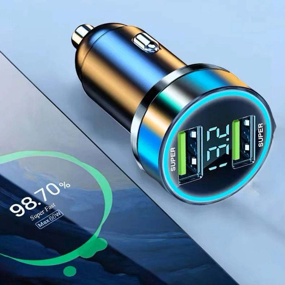 USB PD Auto Charger 120W QC3.0 Phone Charger Fast Charging For iPhone Cigarette Lighter Adapter Pressure measuring Car Charger image 6