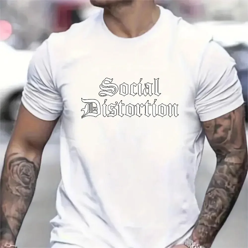 2024 Men Hip-hop T Shirt Summer Brand Vintage Tshirt New Social Distortion Skelly Unisex O-neck Woman Tee Shirts Short Sleeve