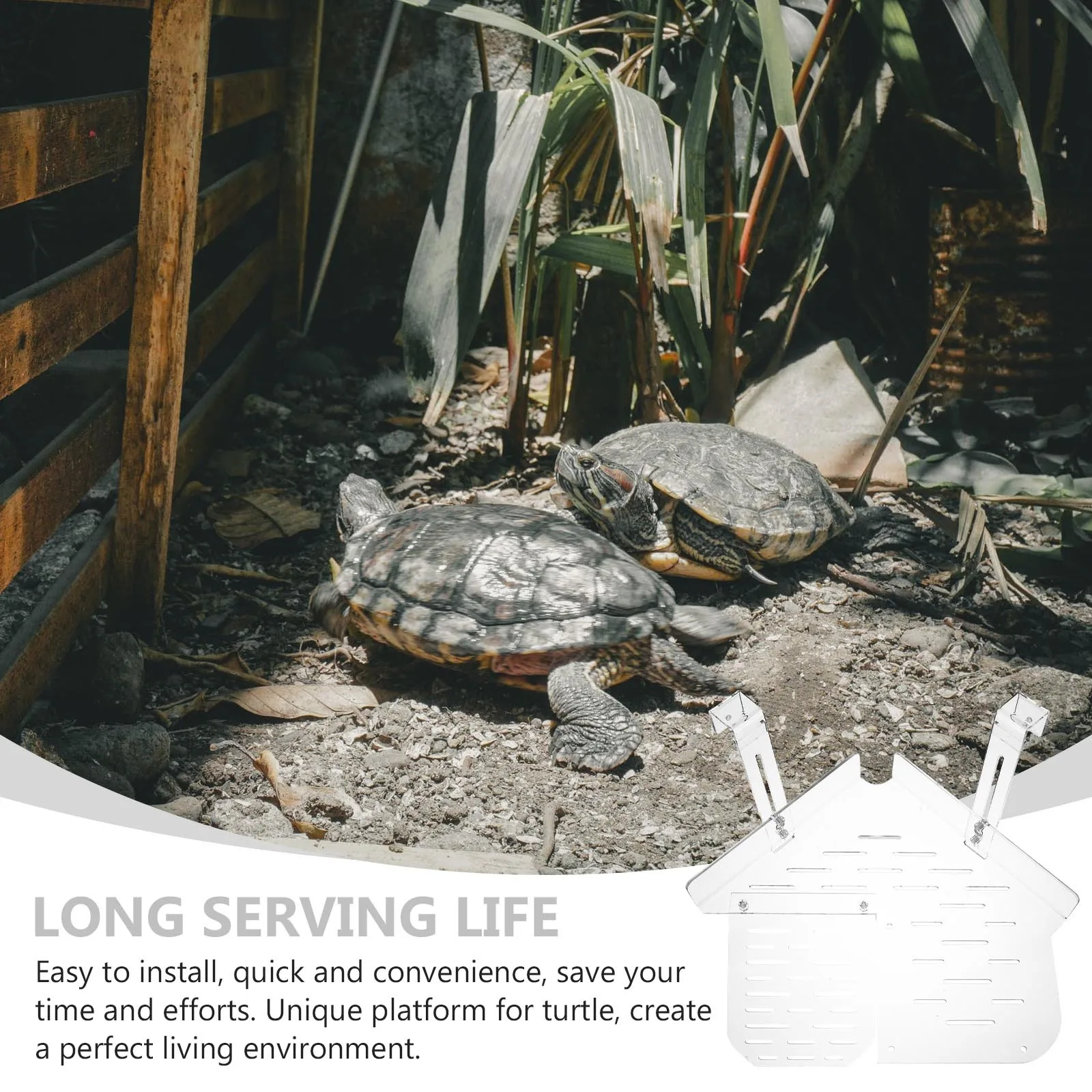 

Turtle Basking Platform Acrylic Hanging Type For Reptile Habitat Breeding Resting Terrace Tank Decor Pet Supplies