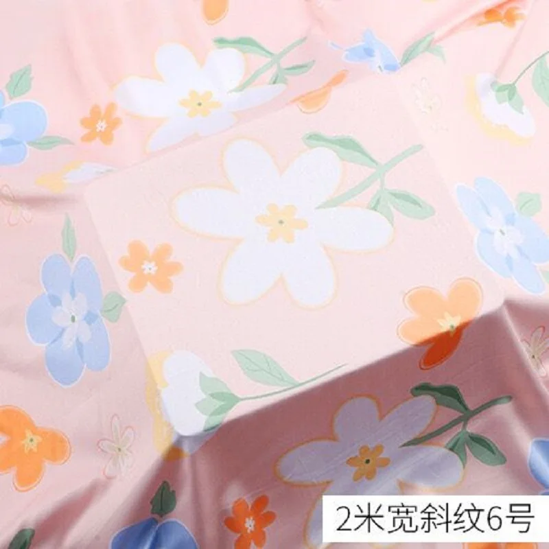 2m wide cotton fabric, rayon cloth, bed sheet, quilt cover, pajamas, dresses, household clothes, cool cotton fabrics  Textiles