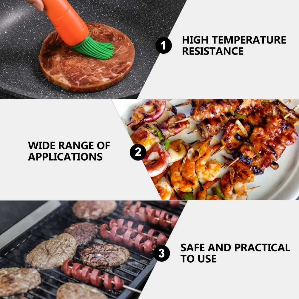

Carrot Basting Silicone Oil For Bbq Baking Grilling Heat Resistant Reusable Kitchen Tool Paint Carrot Pastry Bbq Brush