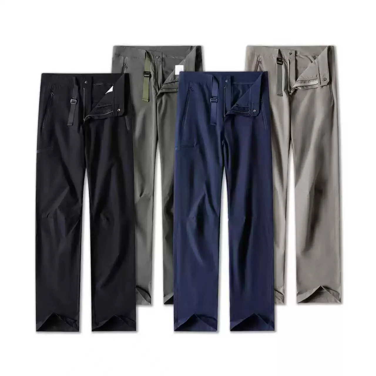 Men's Winter Warm Waterproof Outdoor Windproof Straight Leg Sports Long Trousers Casual Loose Fleece Lined Pants