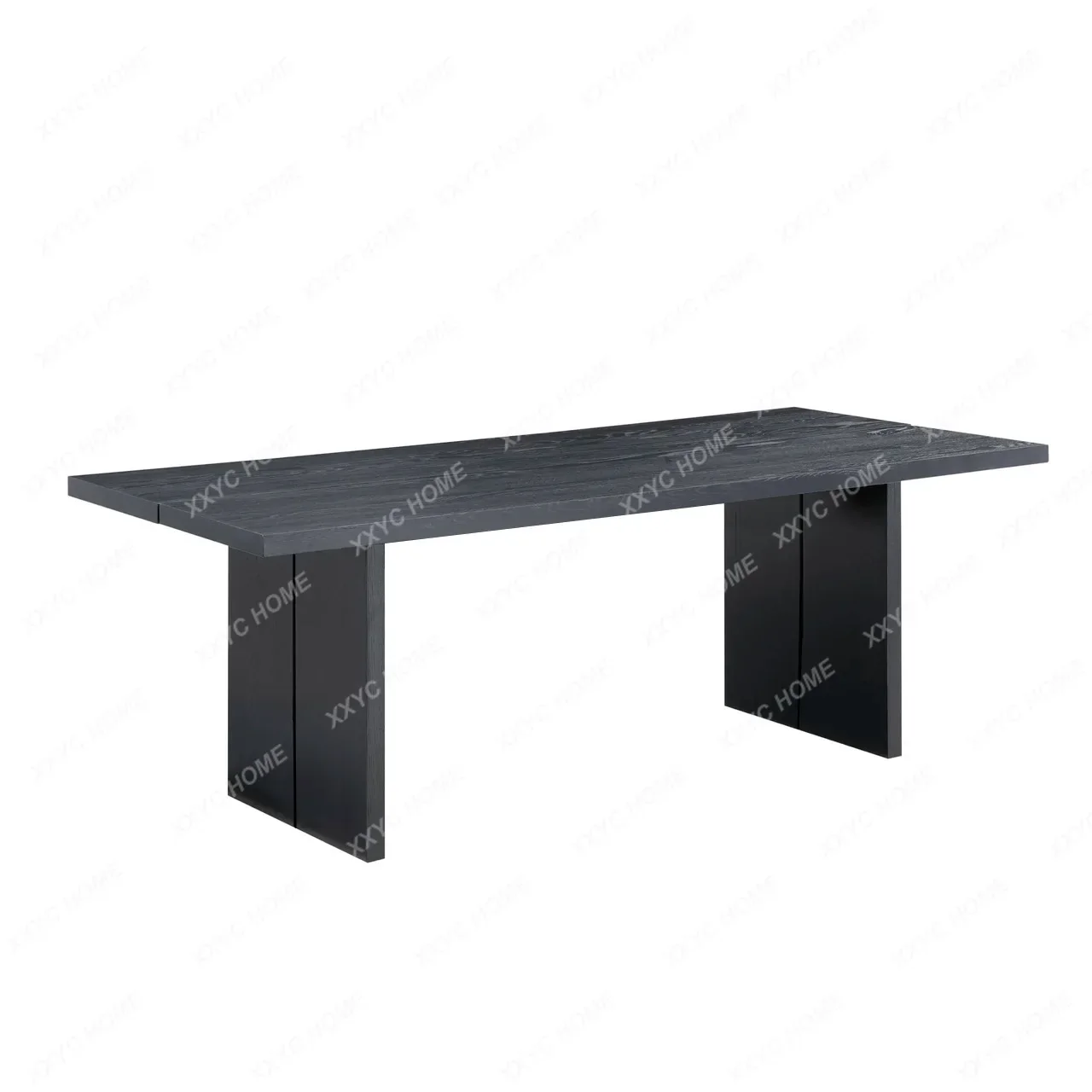 

Jwabi style black solid wood small apartment household dining table office writing desk
