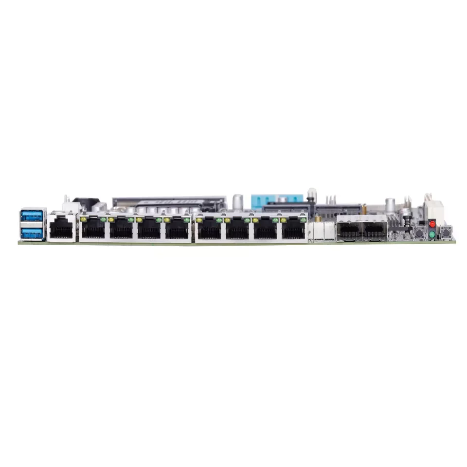 In-tel Core I3 I5 I7 2*DDR4 32GB M.2 Gigabit Optical Fiber Port Network Platform 8 LAN 2SFP Motherboard Firewall Server