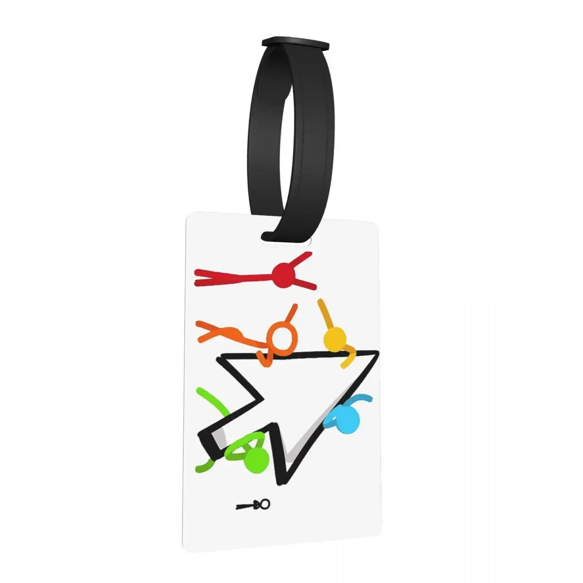 

Alan Becker Five Stick Figures With Fire Mouse Pickaxe Luggage Tags Fashion Baggage Boarding Tag Label Holder ID Name Address