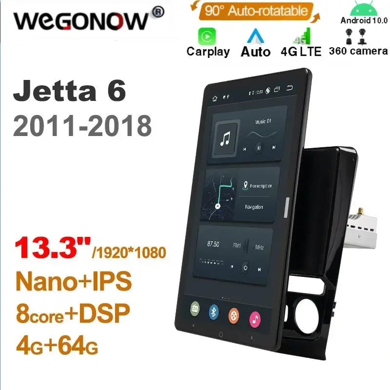 

1920*1080 Ownice Android 10.0 для Volkswagen Jetta 6 2011 2018 Автомобильный радиоприемник Видео Аудио 13,3 дюйма Поворотный 360 6G 128G Tesla Style