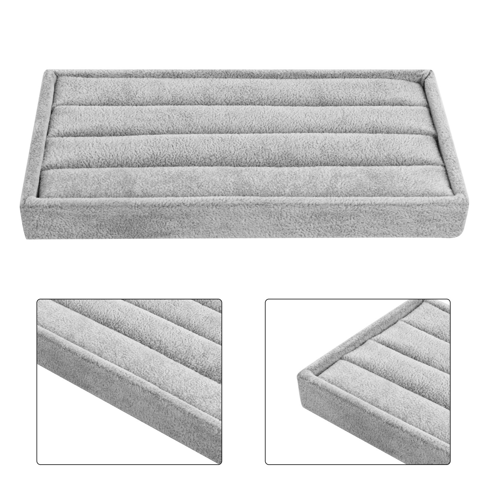 

Premium Flannel Ring Display Tray Jewelry Storage Dish Smooth Lightweight Stand For Rings Sundries Organizer Home Decor