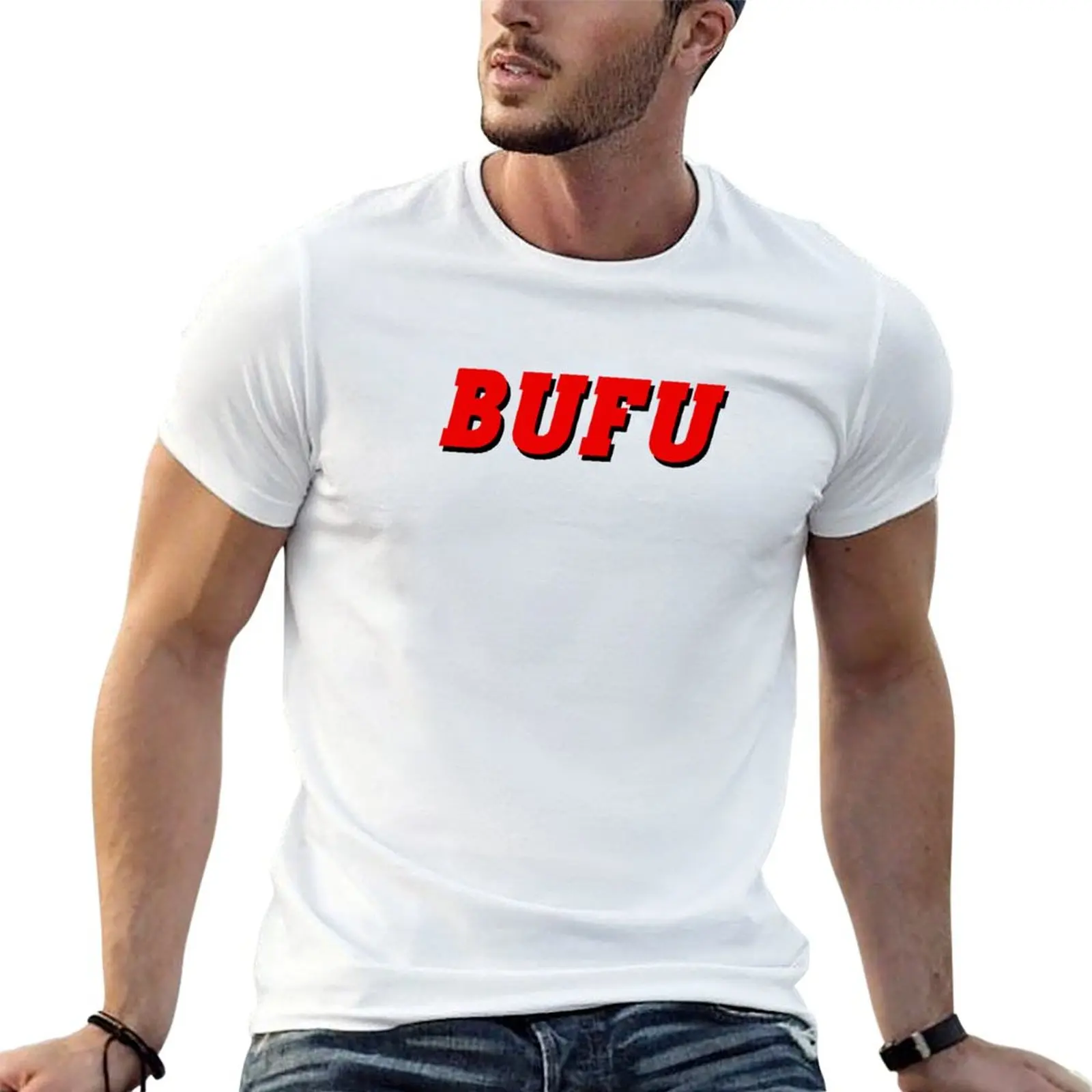BUFU T-Shirt Personalized t-shirt anime mens white t shirts