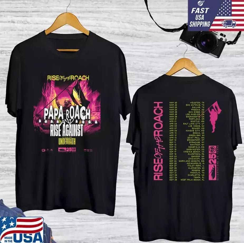 Rise Of The Roach 2025 Tour Double Print Graphic Tee