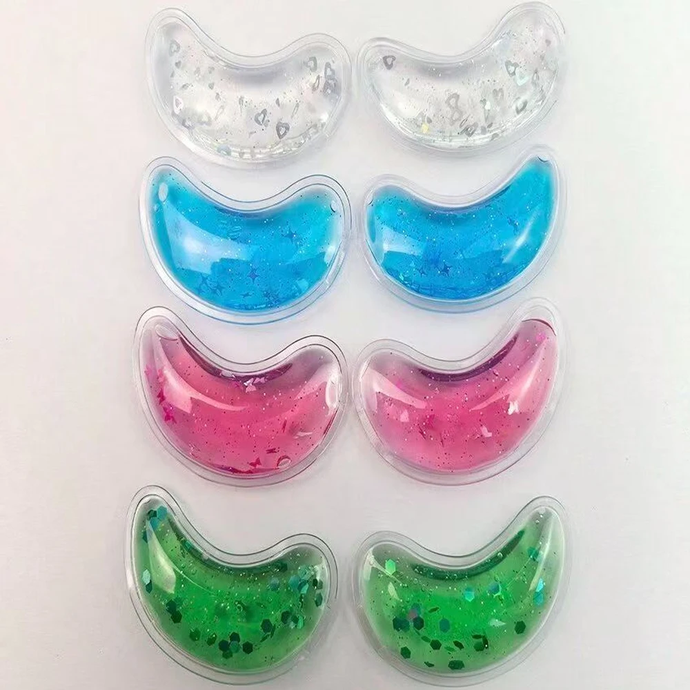Almofada para os olhos com compressa quente e fria, gel de gelo reutilizável, gel refrescante, almofada para os olhos, inchaço de tensão ocular, círcu