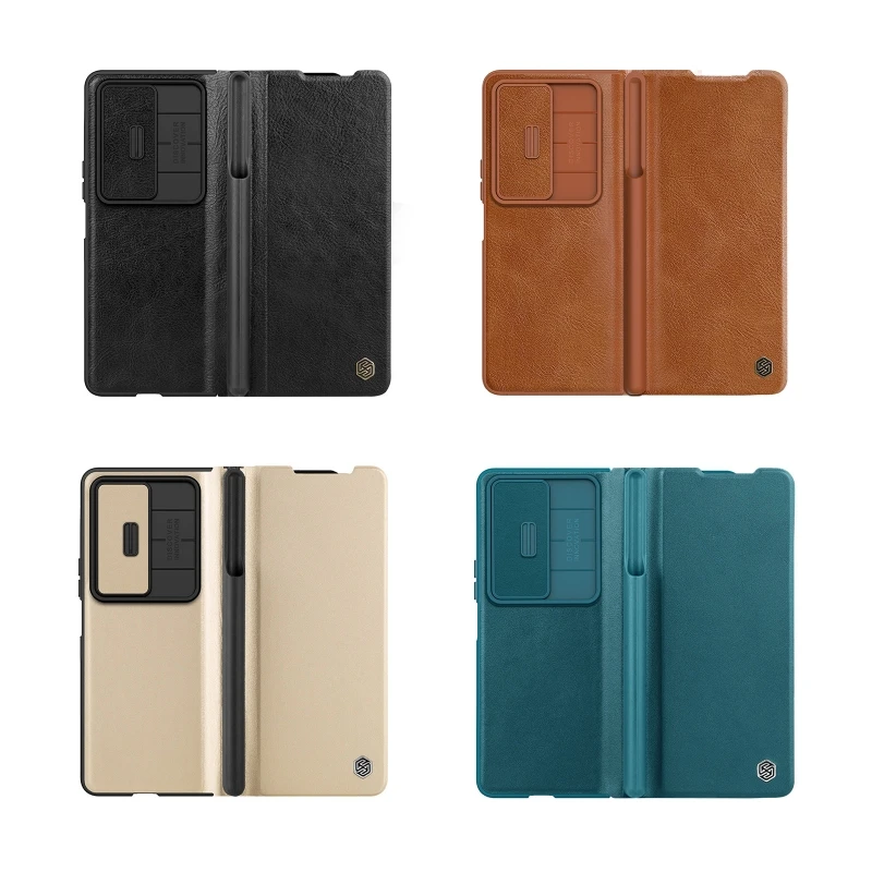 

for NILLKIN Phone Cover PU Leather Skin Friendly Cover for GalaxyZFold4