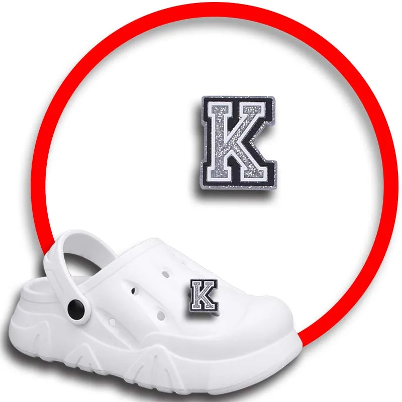 A B C lettera ciondoli per scarpe per Crocs sandali donna zoccoli spille decorazioni per scarpe accessori uomo distintivi ragazze bambini scarpe accessori