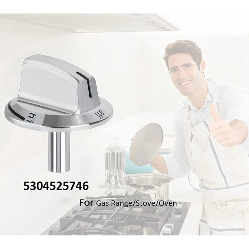 X17A 2025 NEW-5 PCS Upgrade 5304525746 Long Stem Stove Knobs Replacements, Compatible With Gas Stove Range Oven Knobs