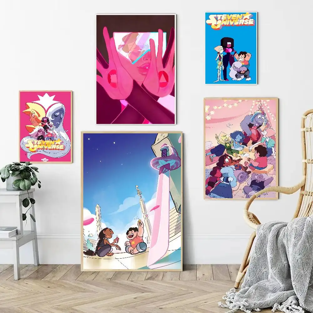 Anime Steven Universe Anime Poster Wall Art For Home Bar Cafe Movie Theater Decor DIY Vintage Print For Un