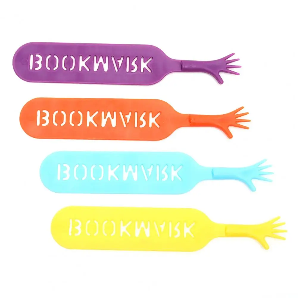 4Pcs Help Me Bookmarks Creative Cartoon Funny Anti-deform Plastic Unique Cute Bookmark Stationery