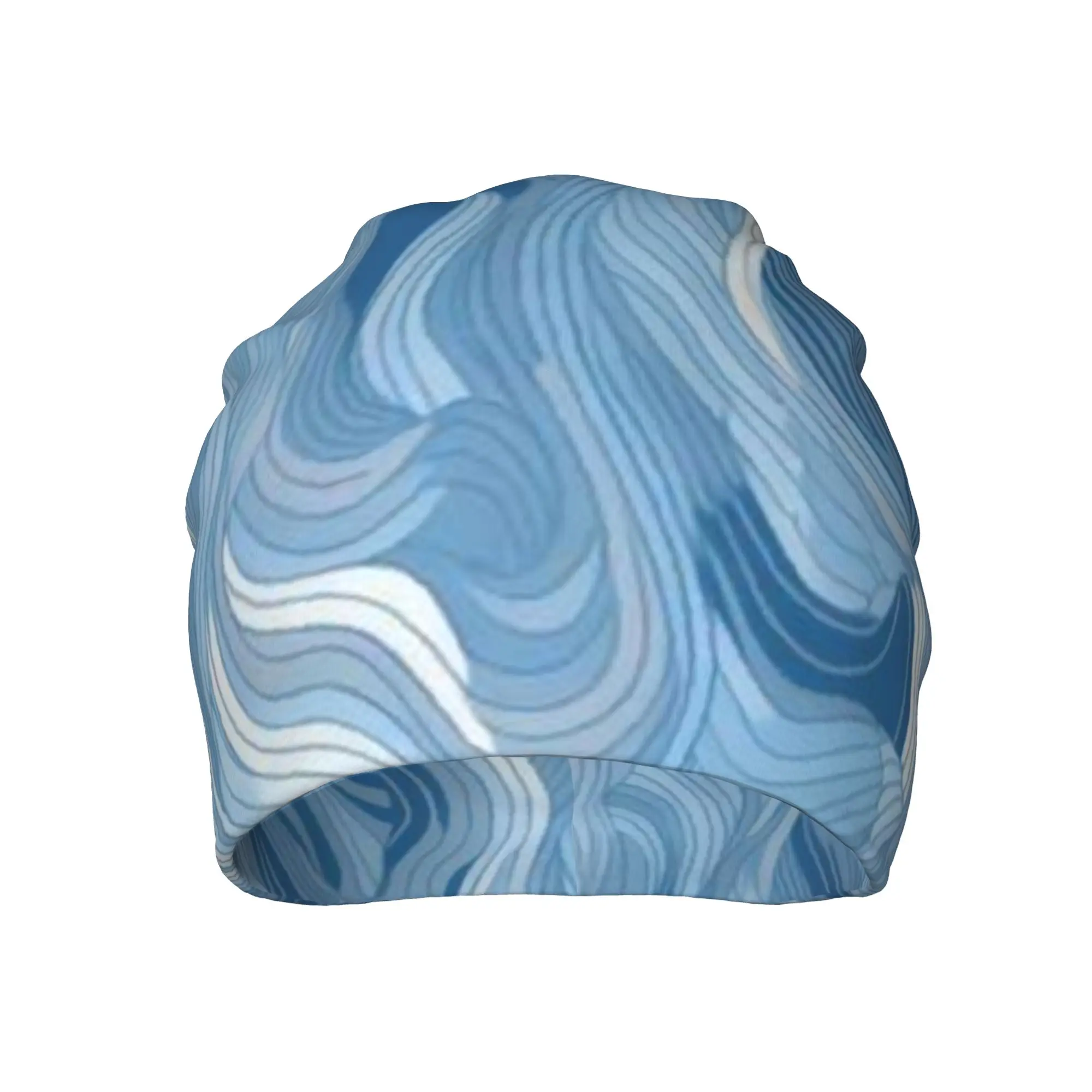 Blue (8) Autumn Spring Caps For Men Women Sea Wave Ski Caps Soft Bonnet Hats Skullies & Beanies Hat