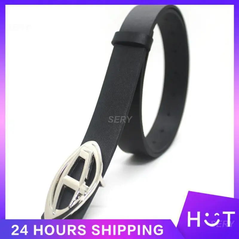 D-button Head Belt Fashion Comfortable And Skin-friendly Irregular Belt Clothing Accessories New Belt Jeans Decoration Ms. Men