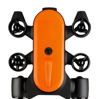 Underwater drone robot swimming diving snorkeling, video submarine 4K remote control shooting