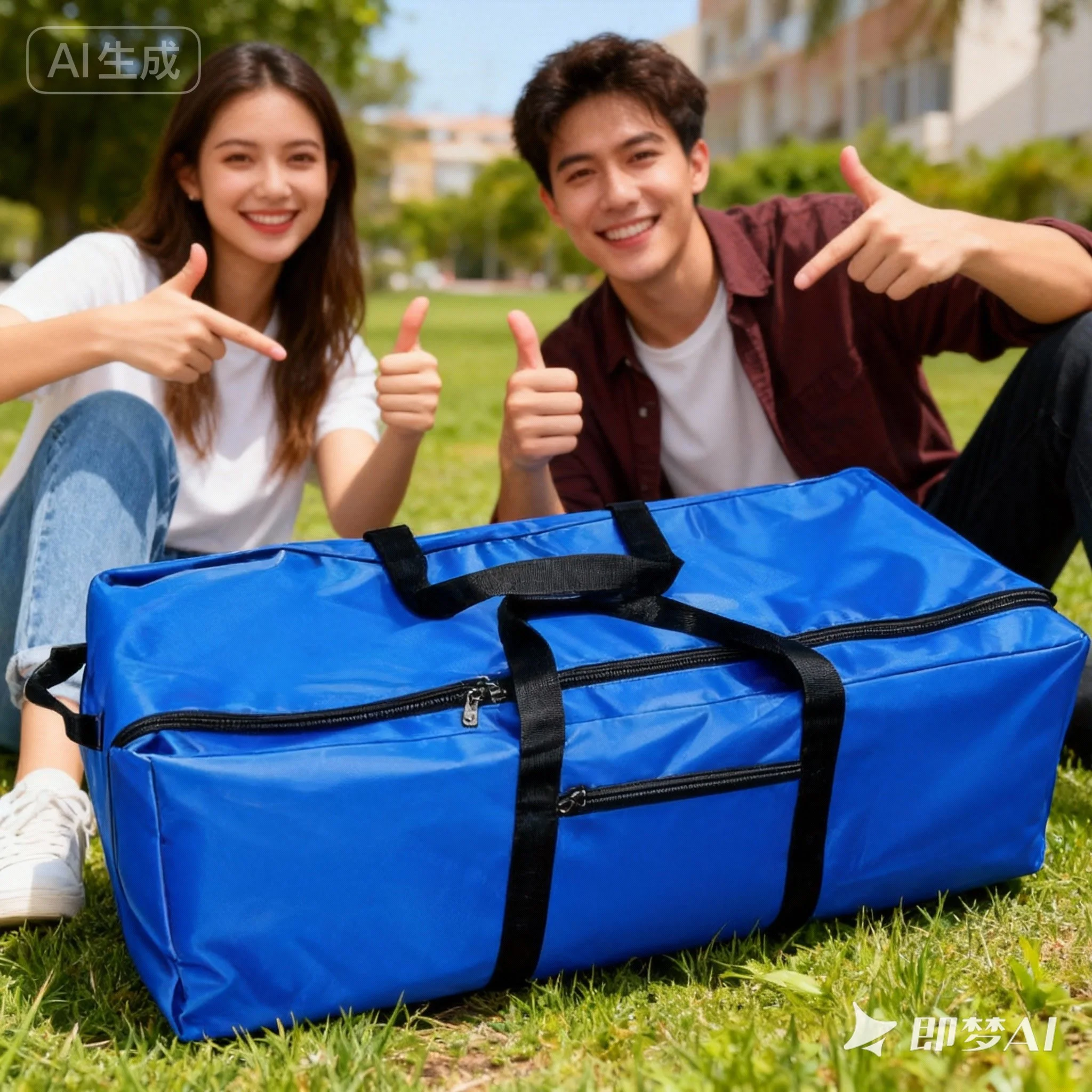 1 Piece of Outdoor Blue Luggage Bag, Suitable for Outdoor Activities and Carrying Items Sturdy and Durable, Can Be Used for Packing Tents, Camping Gear, Sleeping Bags, Christmas Storage Bags, Holiday Item Storage, Etc.