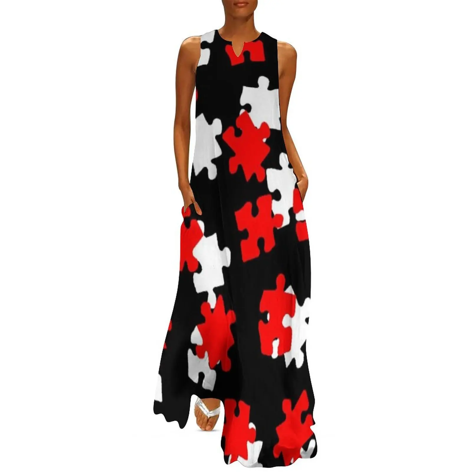 

DT PUZZLE SCATTER 7 Long Dress luxury women's party dress evening prom summer clothes dress for women summer womens clothing