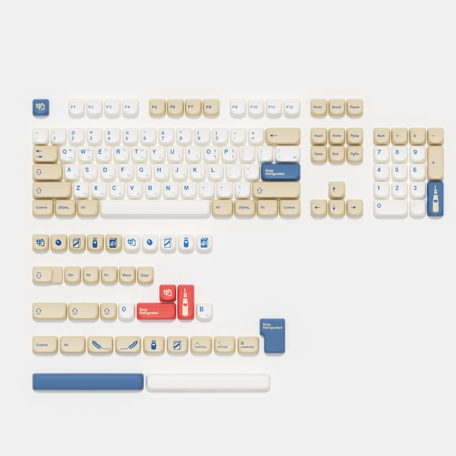 KBDiy KOA Keycaps GMK Soya Sütü 140 Tuşlar PBT Klavye Tuş Benzer MOA Japonca Kore Rusça Klavye Tuş Takımı 7u MAC ISO Mekanik Klavye