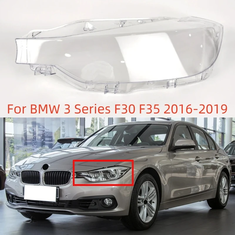 

For BMW 3 Series 2016 2017 2018 2019 F30 F35 320 328 316 335 Car Accessories Lights Shell Headlights Glass Lens Cover Cover