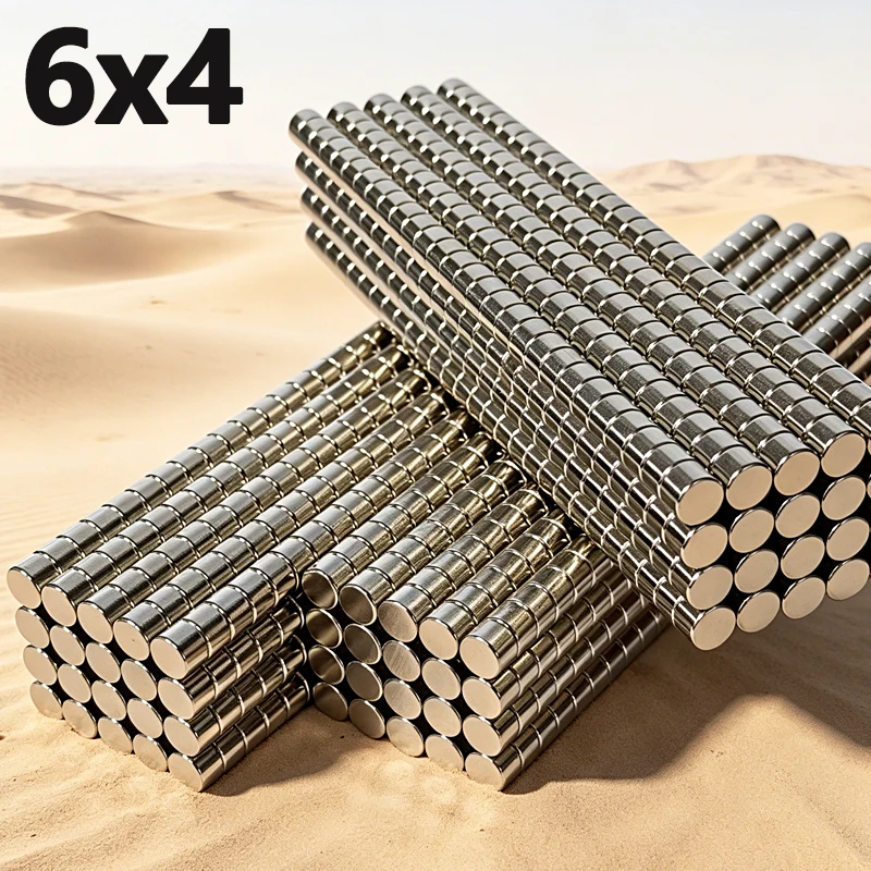 20/100/300/500 Stück 6x4mm Magnet N35 NdfeB Permanentmagnet Imanes Runde Form Starker Neodym-Magnet 6*4mm Zubehör Hardware – Detail 1